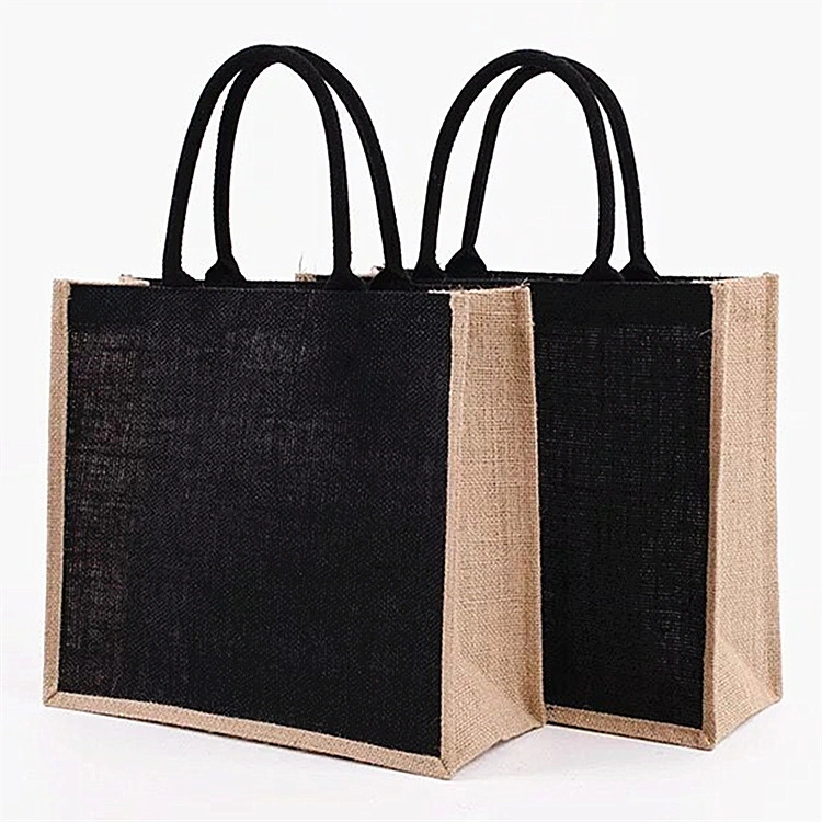 Monogram Eco-Friendly Linen Canvas Patchwork Woman Shopping Bags