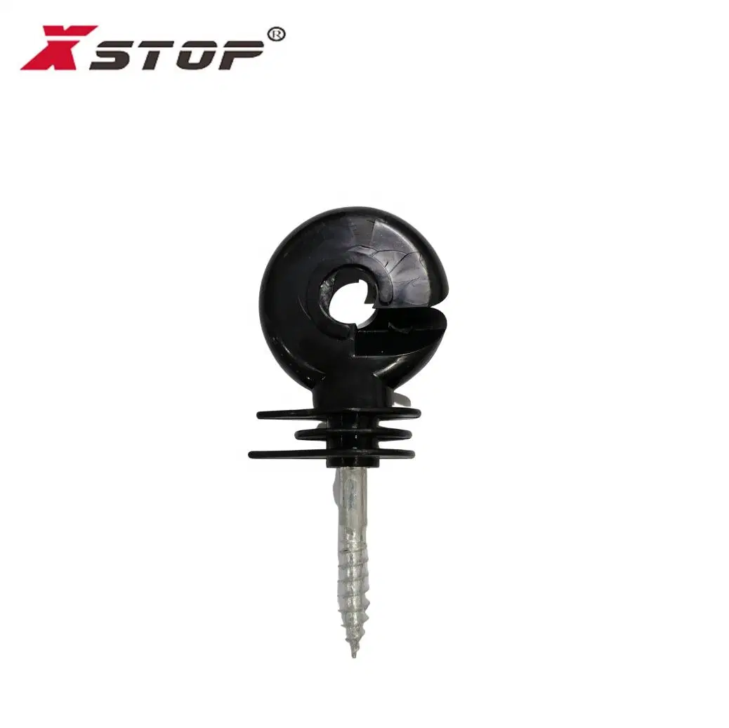 Fence Tool Wood Post Screw in Ring Insulator PP Galvanized Insulator for Animal Husbandry