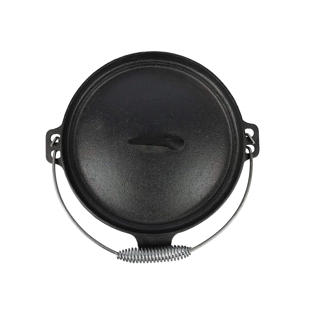 Pre-Seasoned Cast Iron Cookware Camping Dutch Oven with Three Legs