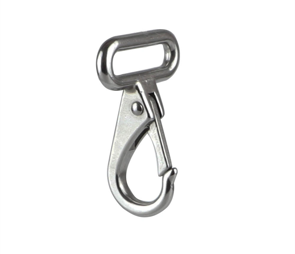 Heavy Duty Stainless Steel Square Head Fixed Eye Snap Hook 25mm Webbing Snap Hook Accessory