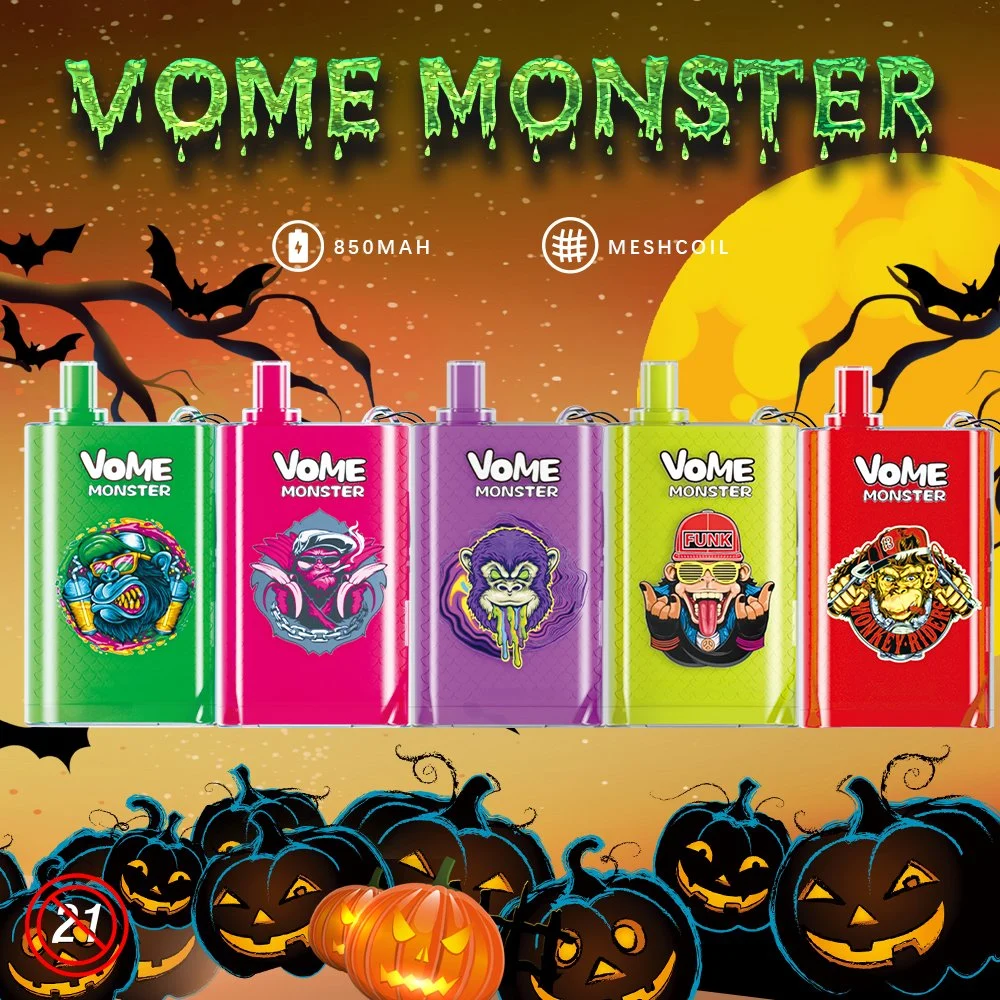 Factory Direct Vome Monster 10000puffs 20ml E Liquid Disposable Vape 850mAh Rechargeable E Cig 12 Flavors Vape Pod