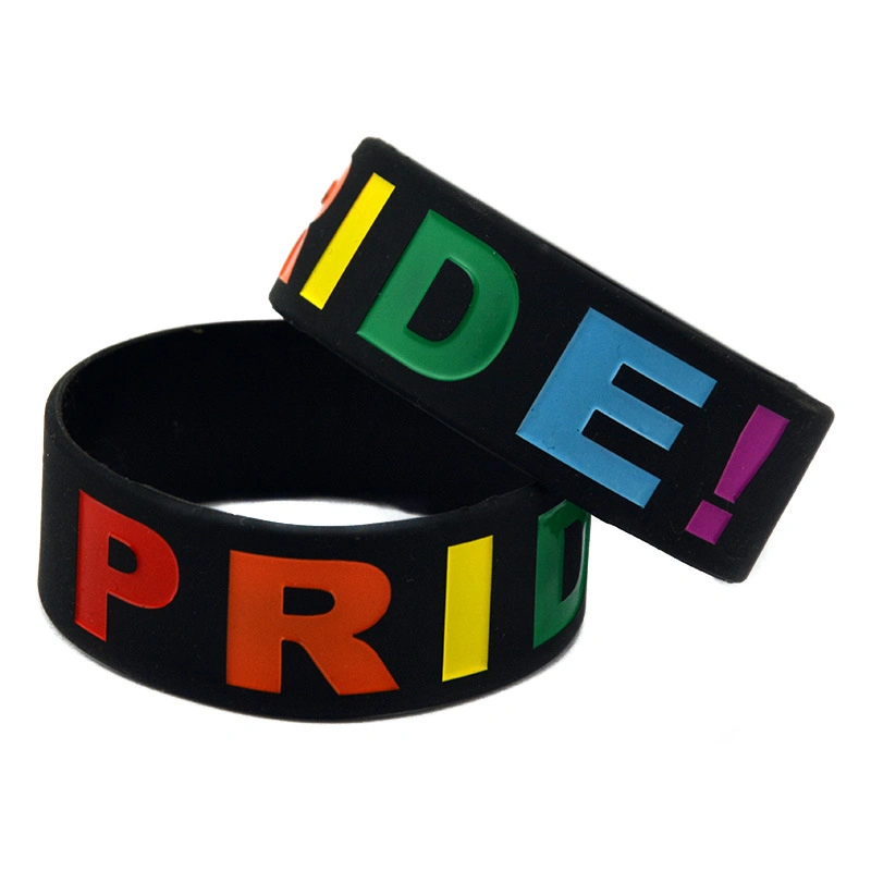 Filled Ink Silicone Wristband for Promotional, Decorative Rubber Band Silicone Wristbands Silicone Bracelets