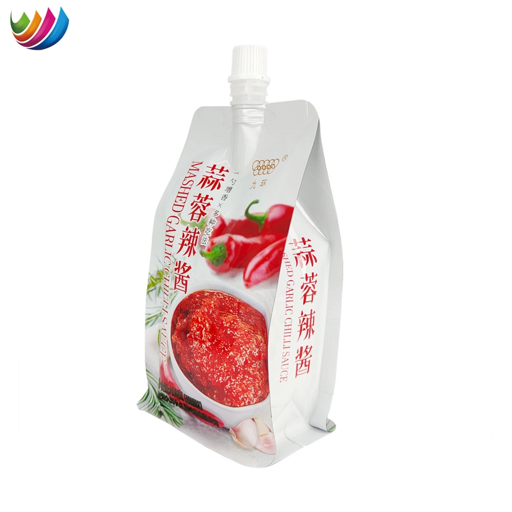 Food Grade Custom Printing Tomato Sauce Packaging Spout Pouch