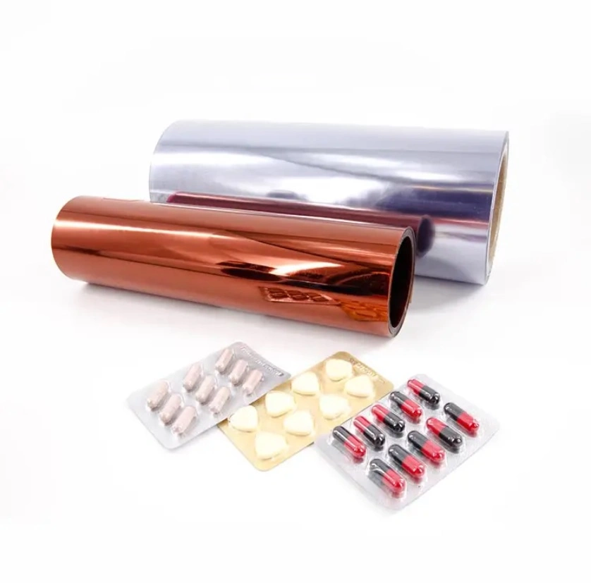 Guorun guter Preis 250 Mircon Dicke PVC starre Folie transparent Farbige PVC-Kunststofffolie PVC-Film-Rolle für die Verpackung von Medikamenten