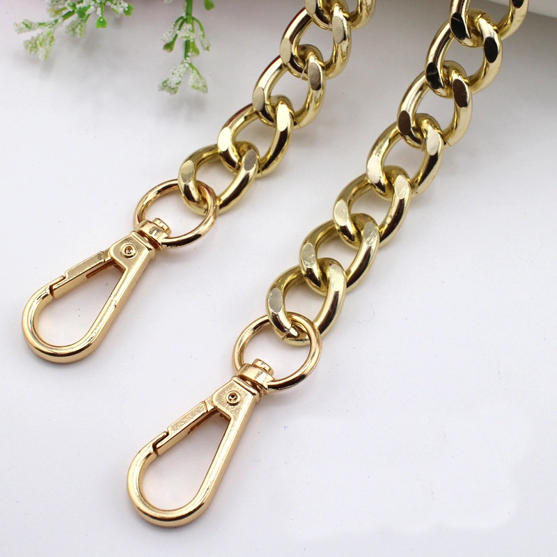 Wholesale/Supplier Shoulder Bag Chain Accessories Custom Aluminum Chain for Bag Purse Gold Metal Chain Strap for Handbag