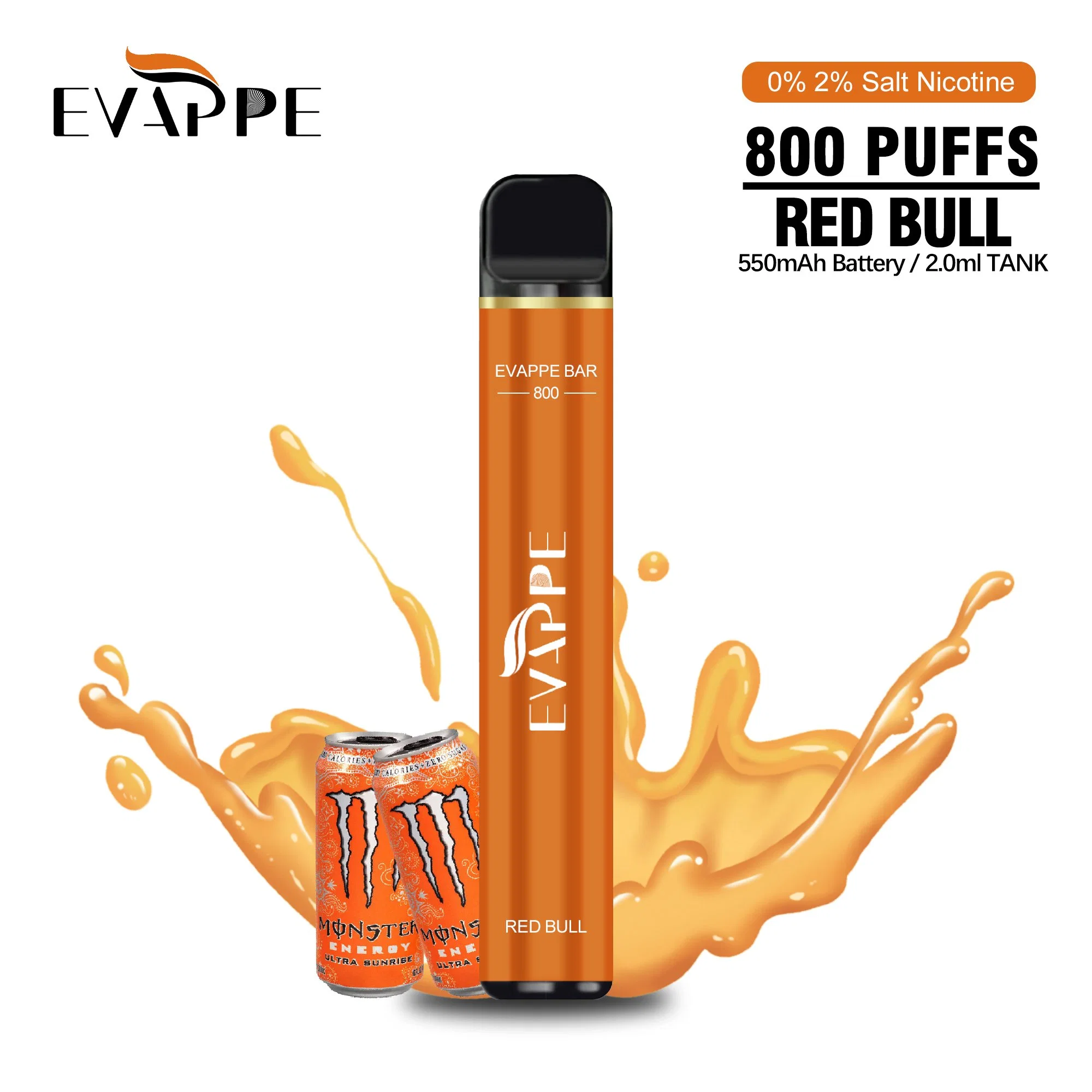 Hot Sell Vapes Evape Bar 800 puffs одноразовый Vape E-Cigarette Перо Хукка