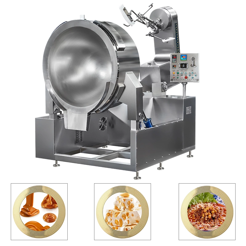 China gran Comercial Industrial planetario múltiple automática inclinando el Curry Chili Bean pegue la mezcla de vapor de Gas Eléctrico haciendo Vegan relleno Equipos de Cocina