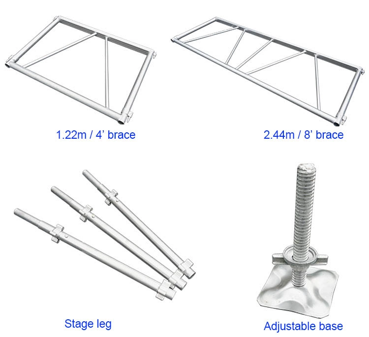 Outdoor High quality/High cost performance Aluminum Adjustable Truss Stage Platform