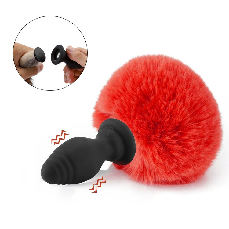 Anal Plug with Animal Tail Sex Toy Rabbit Butt Plug Easy Clean