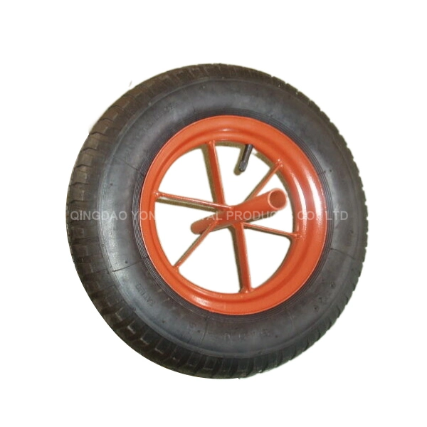 Neumático de caucho neumático de barra de ruedas de 16 pulgadas 4,80 / 4.00-8 Cart Rueda de carro de mano