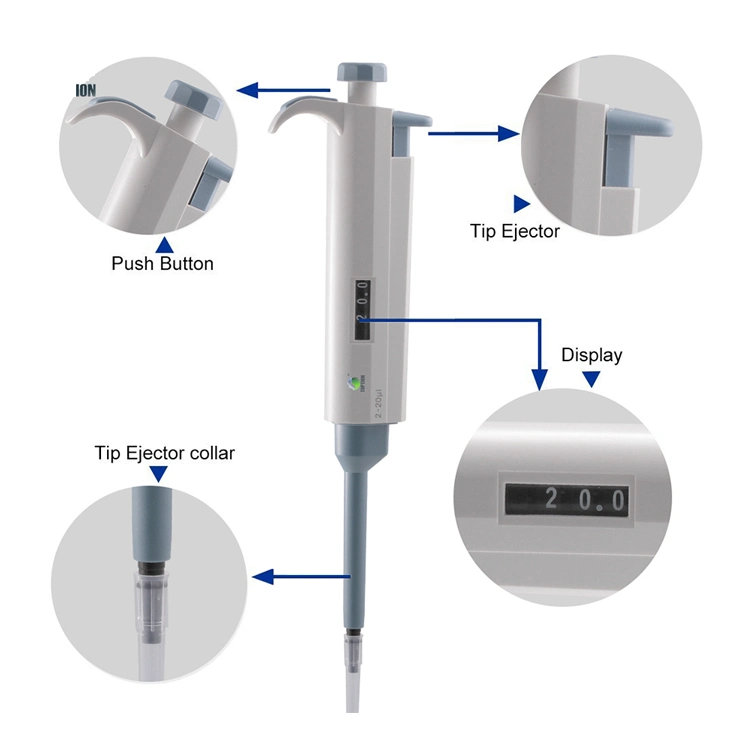 Medical Reagent Transfer Tools Adjustable Accurate Pipetting Pipettes