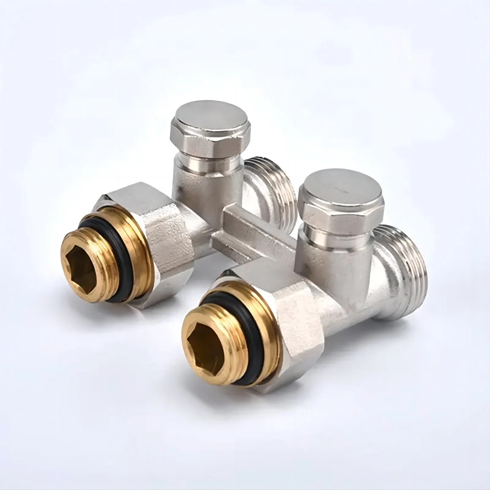 Aluminum-Plastic Pipe Direct Head Clamp Set All-Copper Pipe Fittings Union Floor Heating Pipe Joint Ball Wholesale