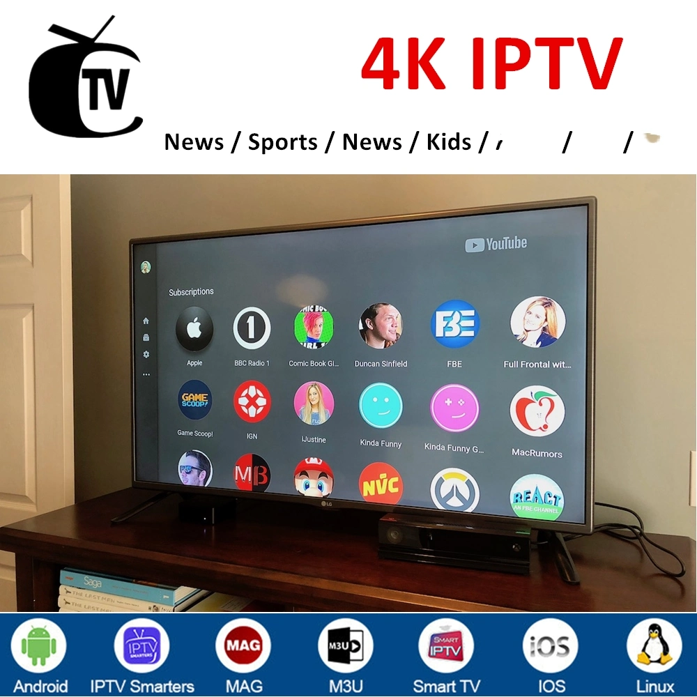 Best Stable 4K Panel de distribuidor de IPTV 12 meses Suscripción a Europa Con m3u Free Test ex Yu Balkan Reino Unido Alemania Albania