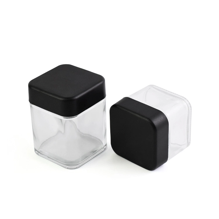 Cr géant de l'ISO Factory Direct 2oz 3oz 4oz la preuve de l'enfant Type cube 3.5g carrés de fleurs et Edibles Herb Bud emballages Emballage Pots de fleurs en verre