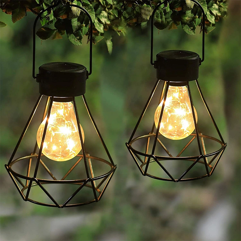 New Design Black Metal Solar Haning Lanterns