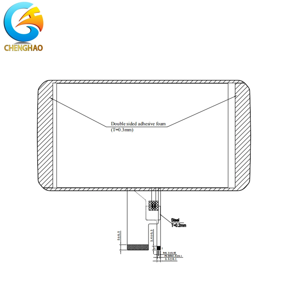 De 7 pulgadas de 1024x600 píxeles ATM Smart Monitor de pantalla táctil capacitiva de armario