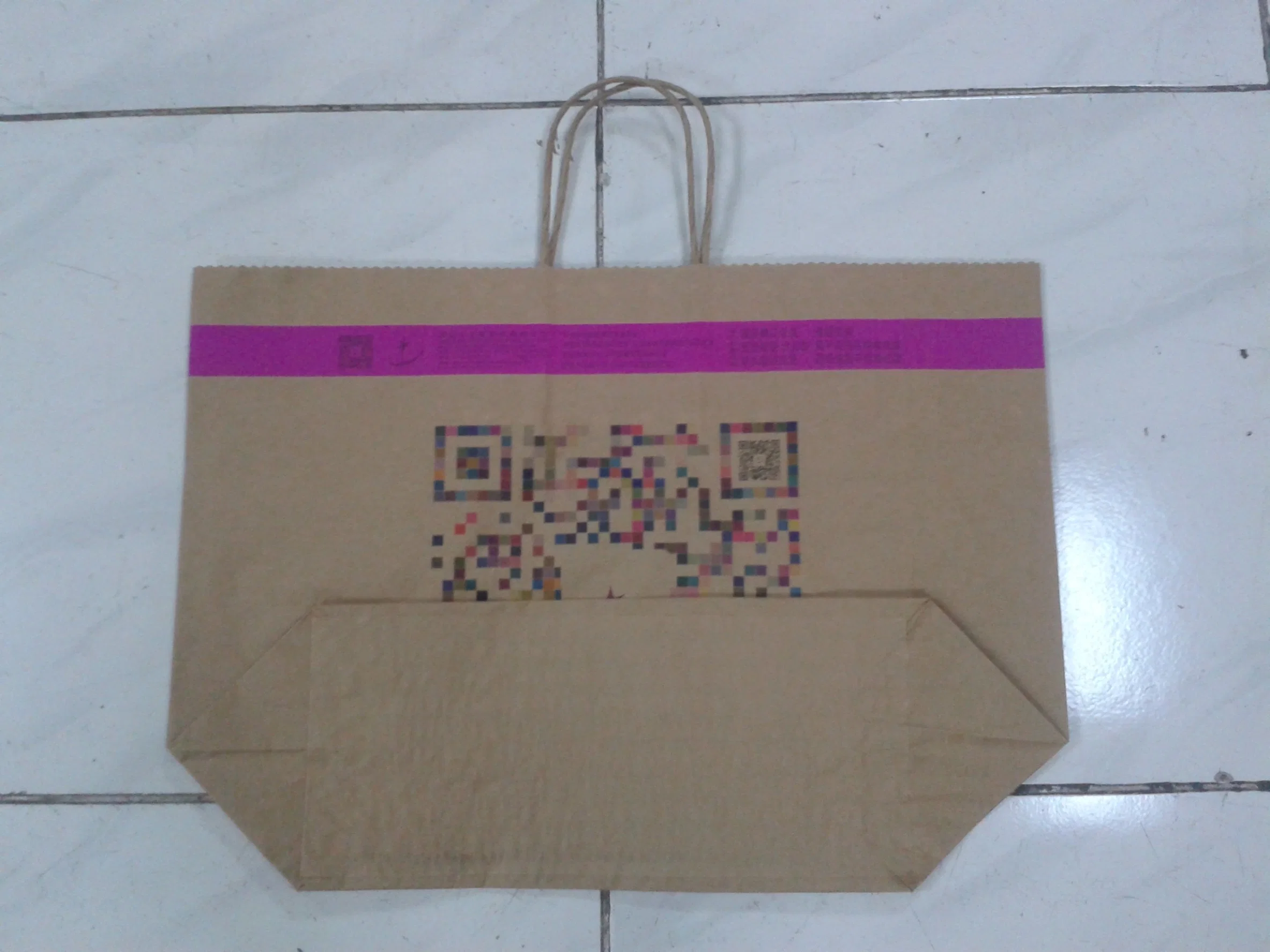 Heavy Loading Kraft Paper Shopping Bag for Bedding Packing