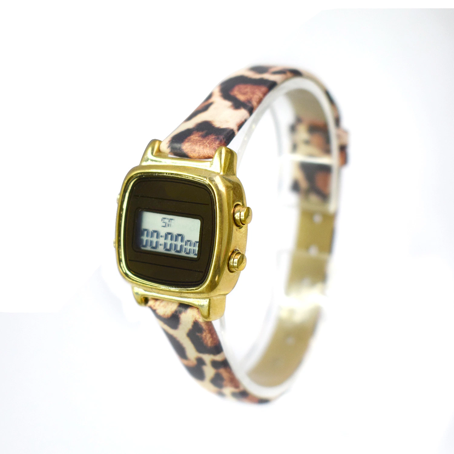 Factory OEM Wholesale Animal Strap Alarm Clock Wrist Watch (cm19053)