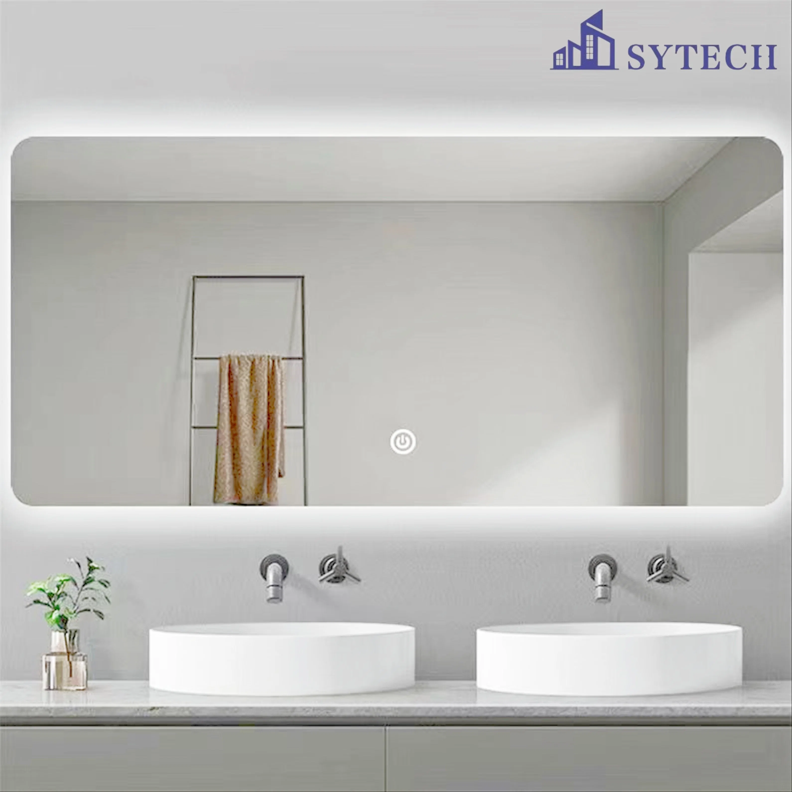 New Fashion Design Frameless Samrt Wholesale/Supplier Home Decoration Oval Round Shape Aluminum Iron Wall LED Mirror/Bathroom Mirror/Bathroom Furniture