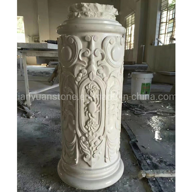 Stone Wall Relief Sculpture Marble Flower Carvings