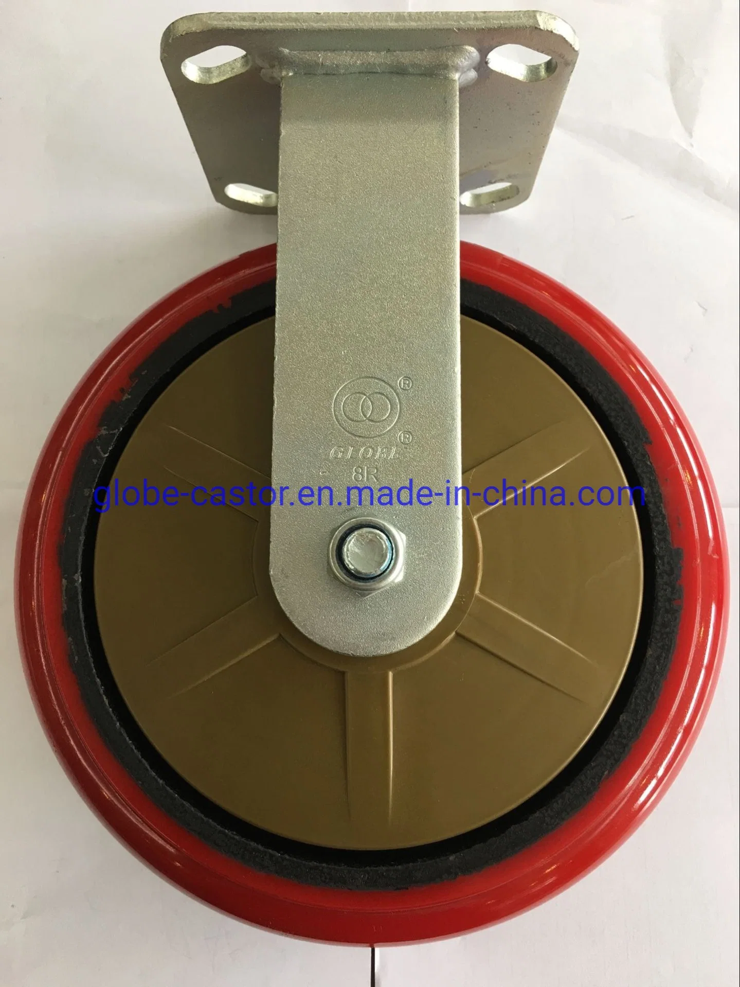 4 Inch - 8inch Swivel Plate PU on Cast Iron Heavy Duty Caster