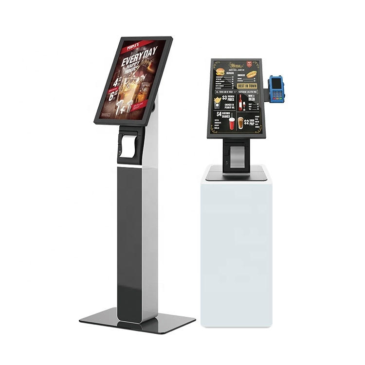 21 24 27 32inch Touch Screen Cashless POS Fast Food Self Service Order Payment Terminal Kiosk Floor Stand Machine