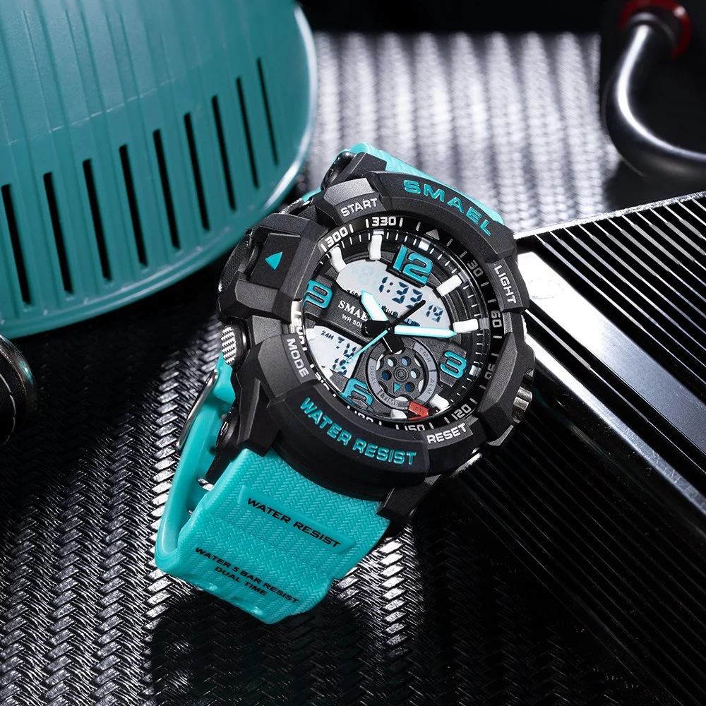 Red Men Sport Display Daily Timer Multifunction Luxury Waterproof Cool Wrist Watch Men Digital 8036 Watch