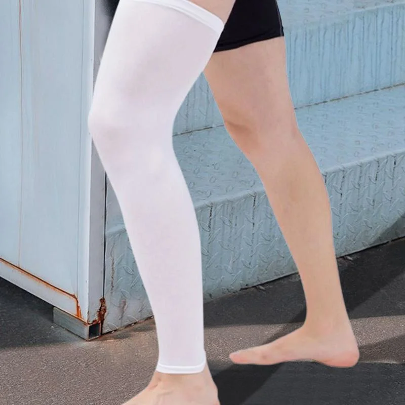 Cycling Leg Cover Men Women Ice Silk Sun Protection Leg Warmer Outdoor Non-Slip Sports Running Calf Sleeve Riding Leggings Cover