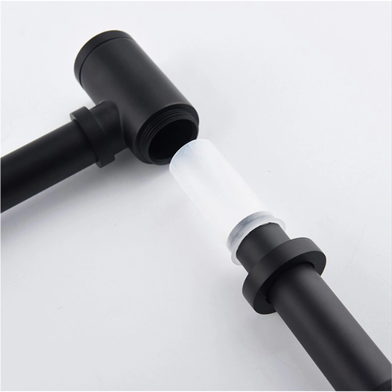 Modern Matt Black Brass P Trap Bottle Trap Basin Water Siphon Drain Pipe: Durable, Eco-Friendly Drainer for Hotels and Household Use