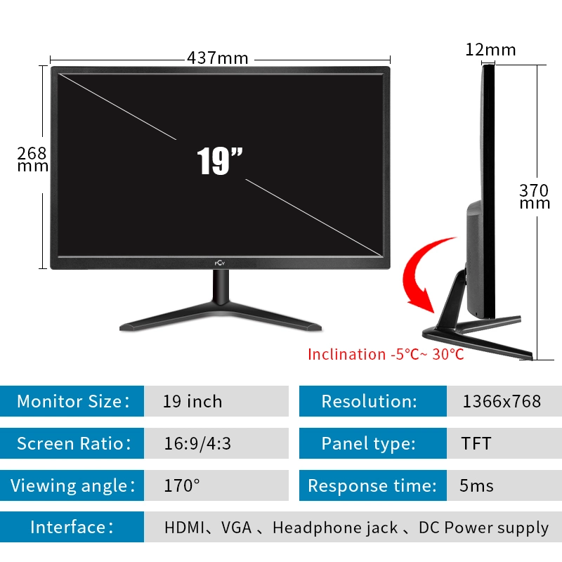 22 Inch 1920*1080 1080P 1K High quality/High cost performance  60Hz 75Hz Computer LCD Curved 24 27 Inch LED Wholesale/Supplier Monitor