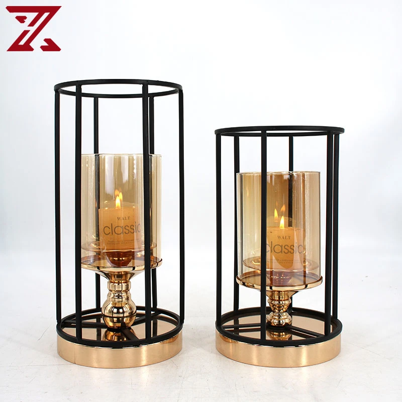 Wholesale/Supplier Metal Black Geometric Candle Holder for Home Decor