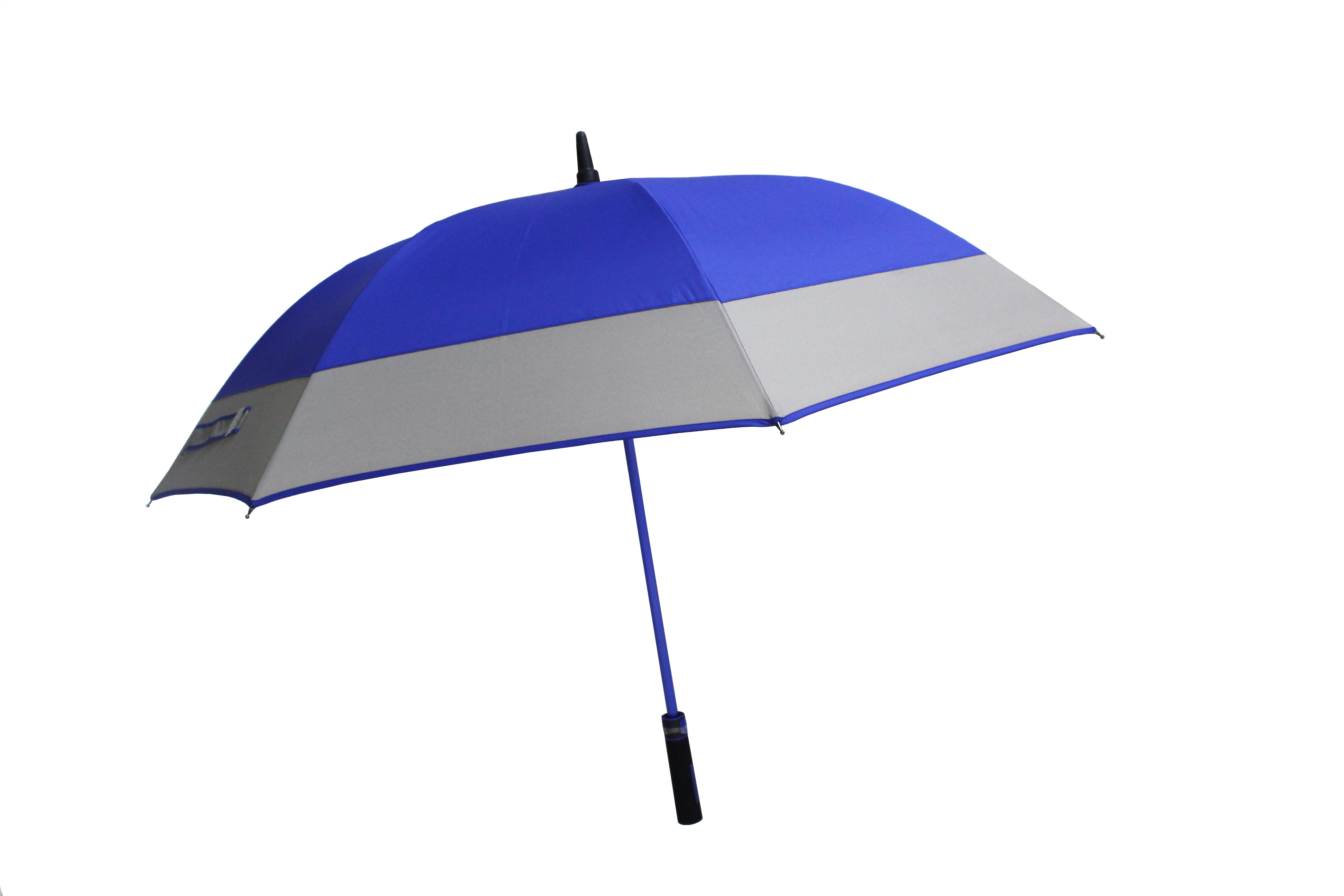 High quality/High cost performance Advertising Blue Fiberglass Frame Golf Umbrella with Custom Logo Printing