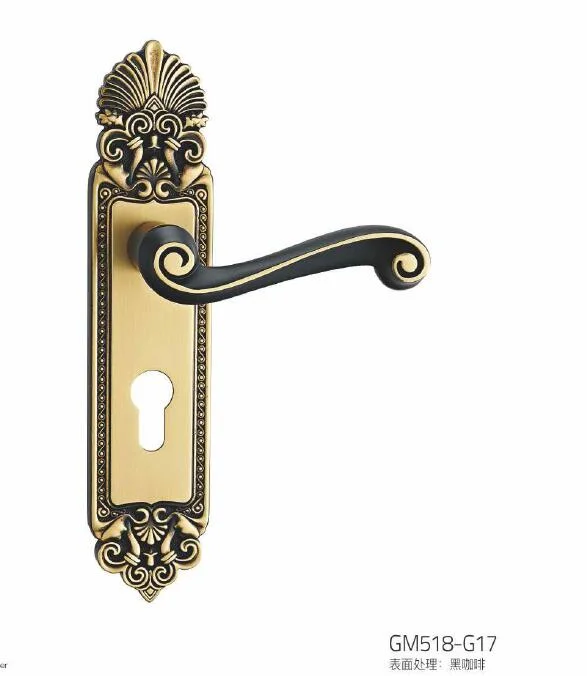 New Classic Pure Copper Brass Handle Door Lock 58mm (DM806-D01 GPB)