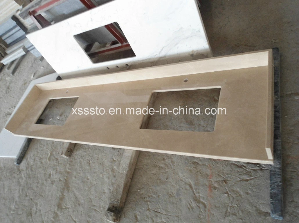 Customized Crema Marfil Marble Beige Color Countertop/Kitchen Top/Vanity Top