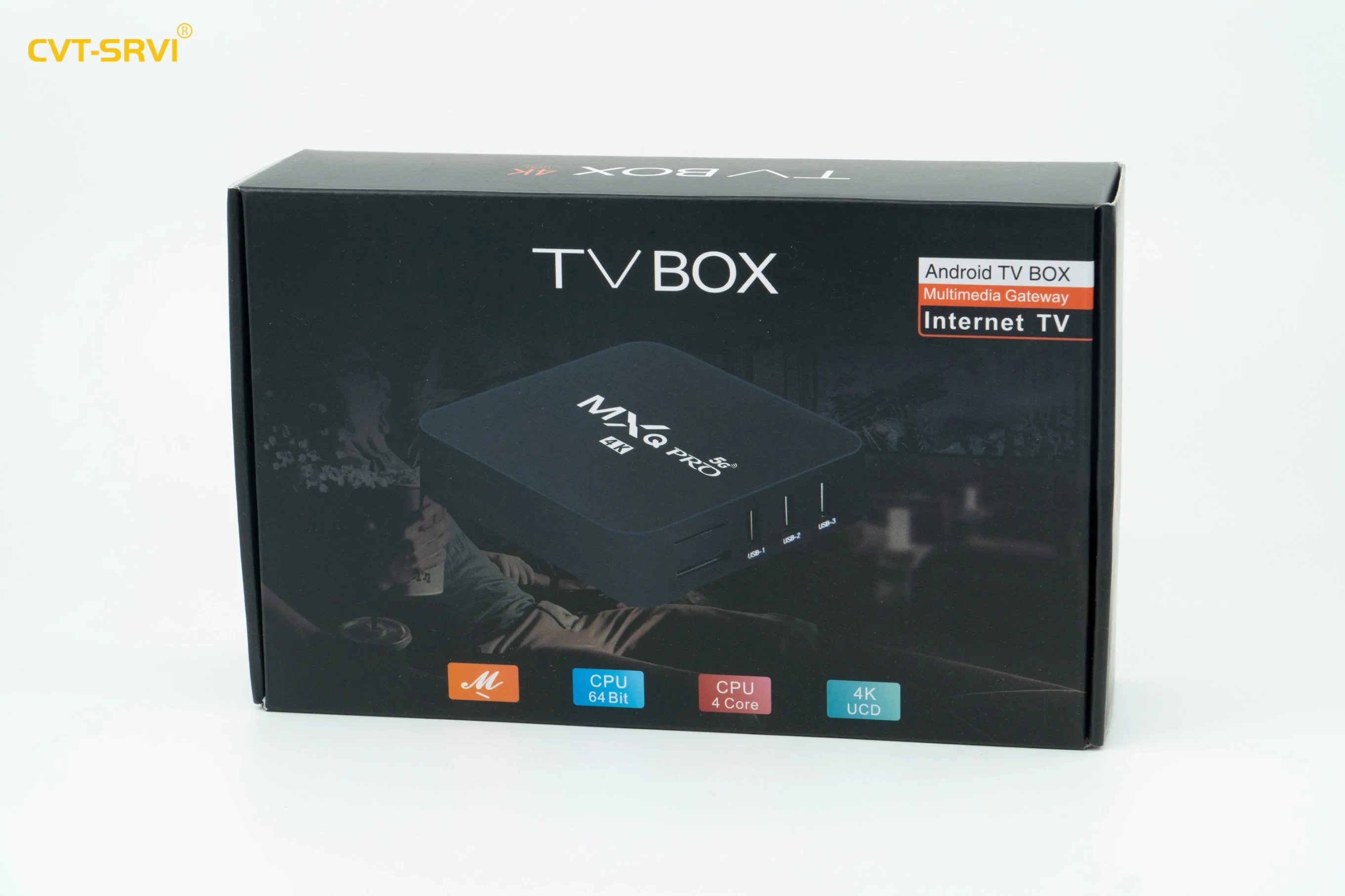 صندوق تلفزيون Android رباعي النواة Mxq PRO من المصنع بدقة 4K AllRK3328A Android7.1 WiFi IPTV Smart TV Box