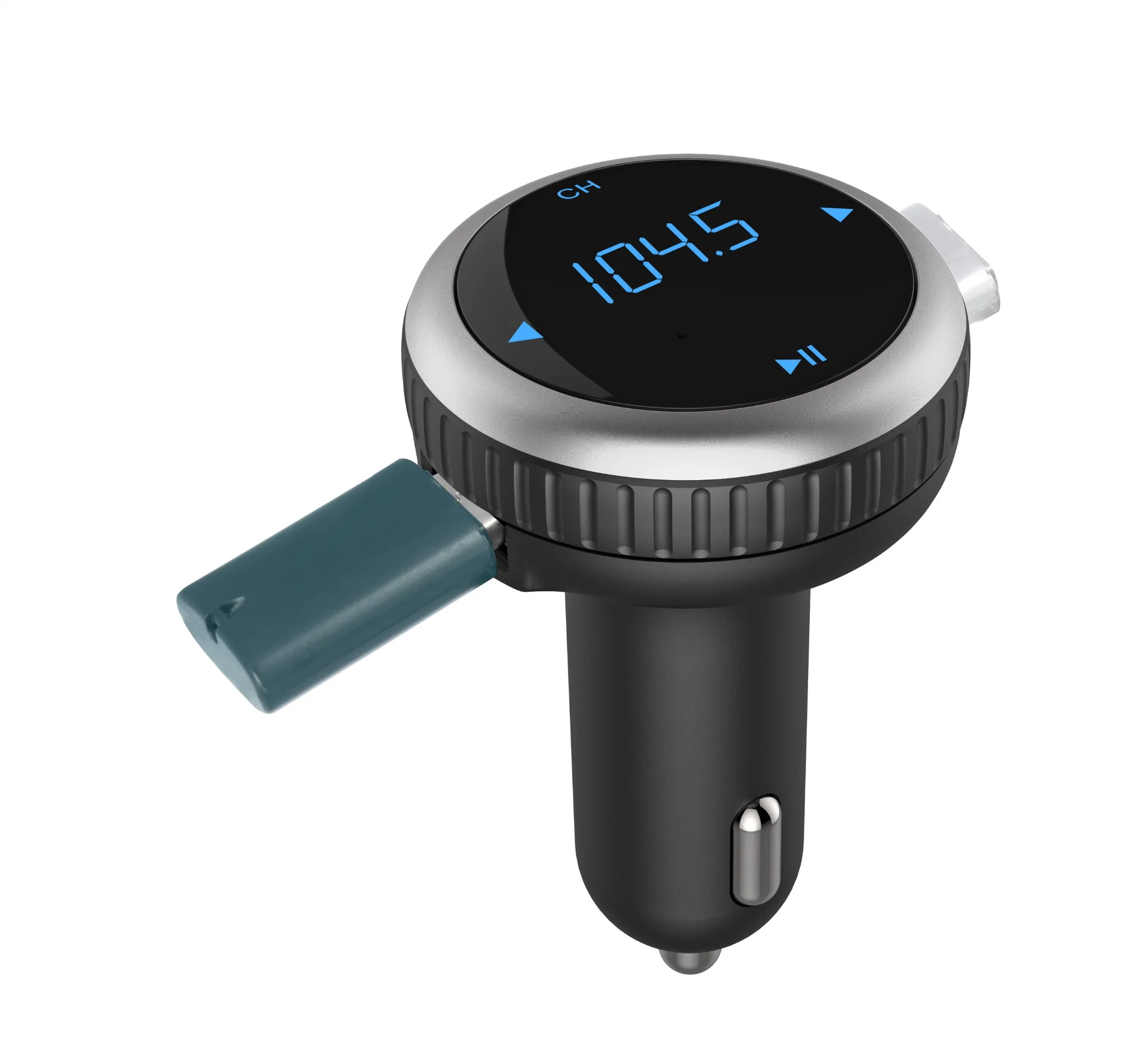 Kit veicular Bluetooth leitor MP3 Chamada de Mãos Livres Visor LCD Transmissor FM sem fio Carregador USB