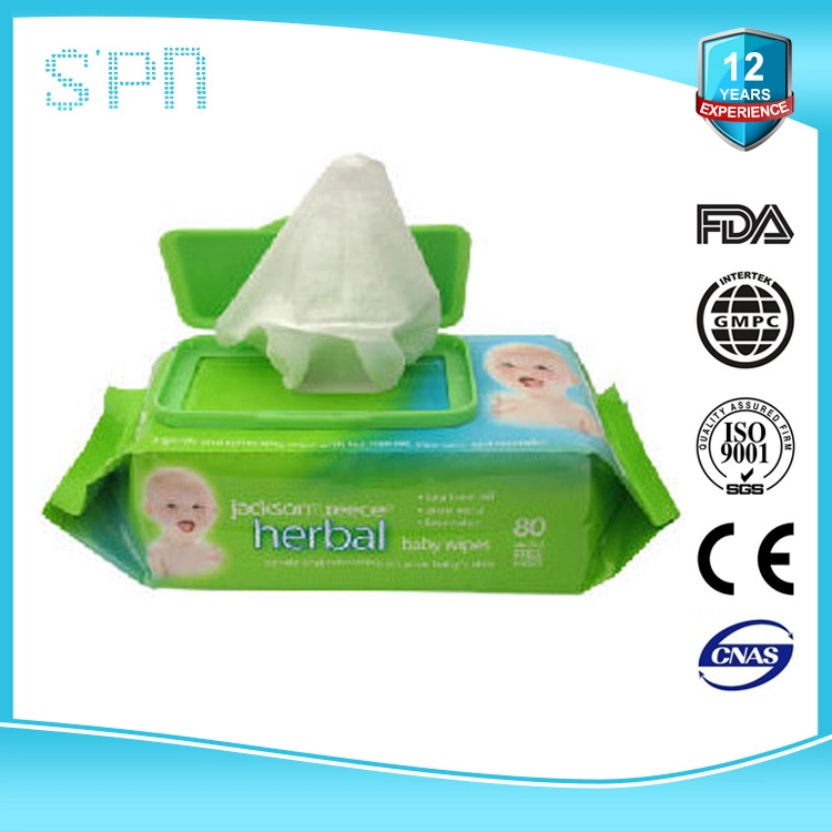 Paquete de viaje especial de la tela sin tejer No duras Chmicals extremadamente bien desinfectar suave humedecido sin perfume Skin Care Productos para bebés