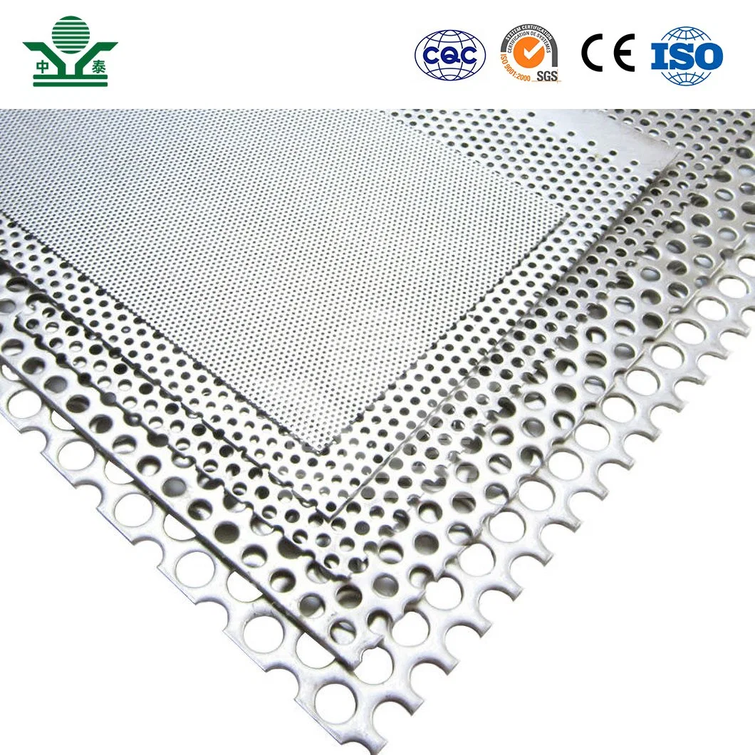 Zhongtai Perforated Hole Metal Mesh China Manufacturing Stainless Steel Perforated Plate 10mm Bazi Net Shape PP Perforated Sheet in 5mm