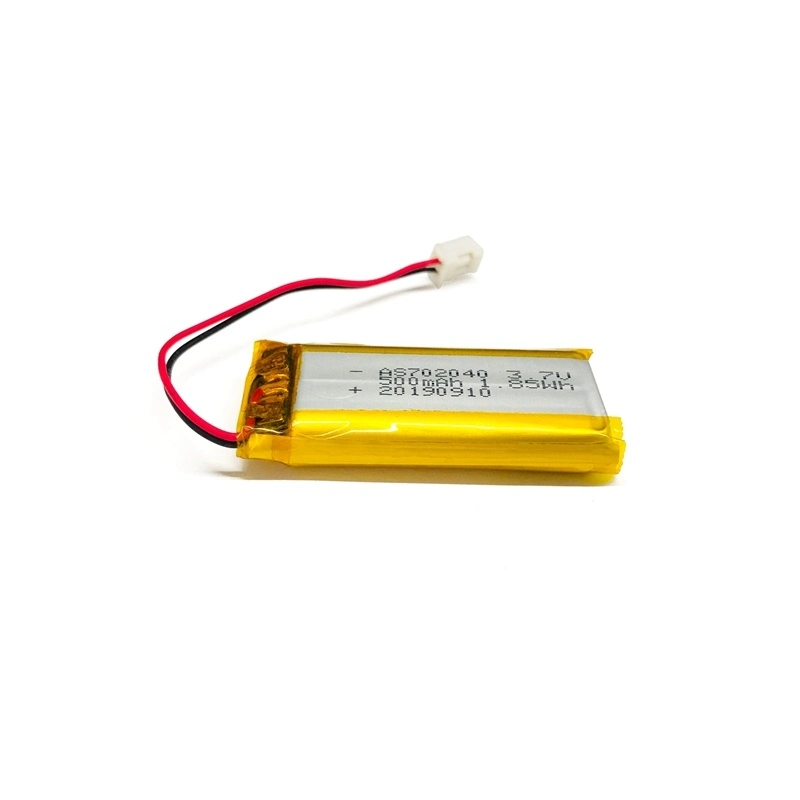 UL/CB/CE/Un38.3/WERCS Certified 702040 3.7V 500mAh Rechargeable Lithium Polymer Battery Li Polymer Lipo Battery Pack