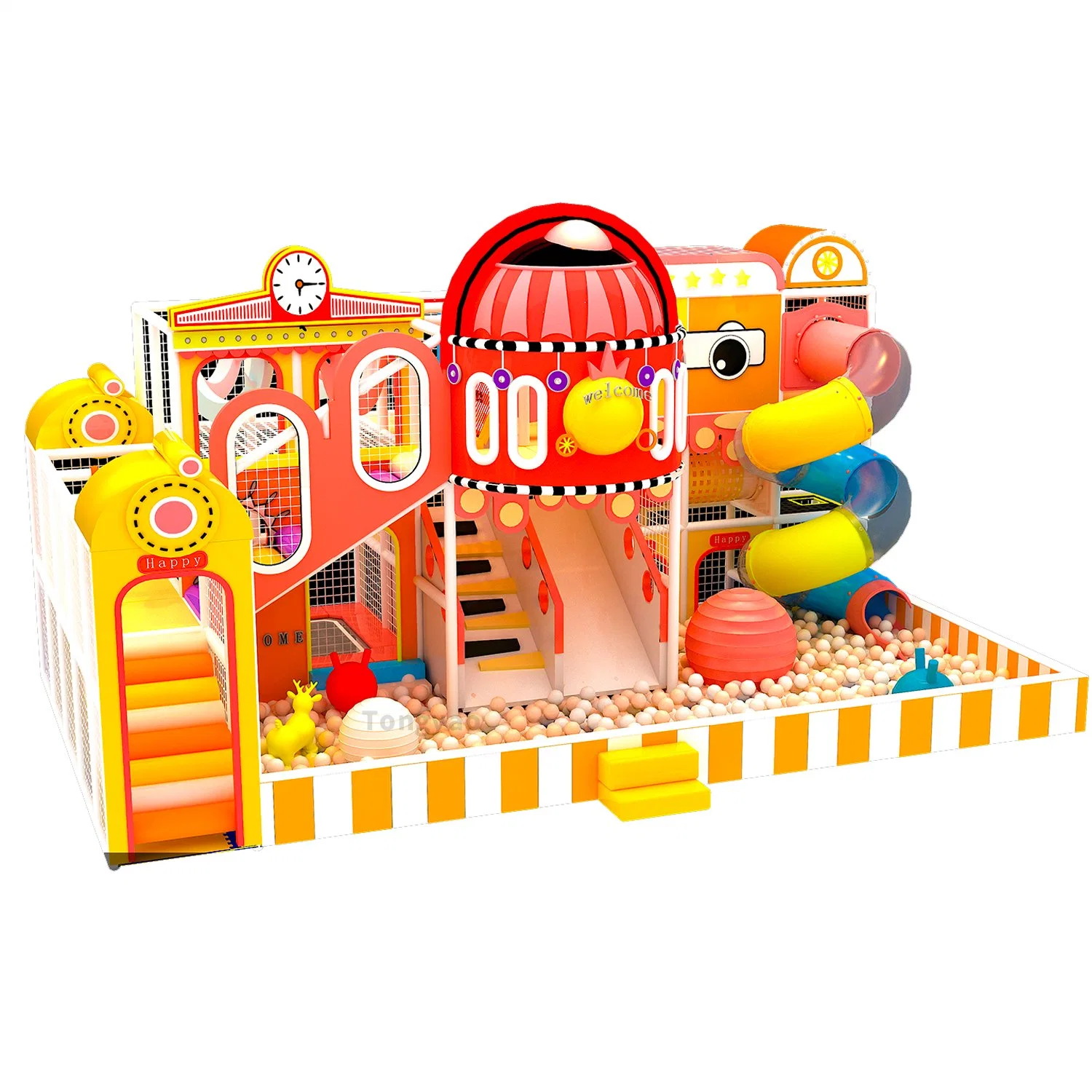 Детская игровая площадка для игры в мягком режиме Pit Trampoline Slide для игры в зале (10*6*5)