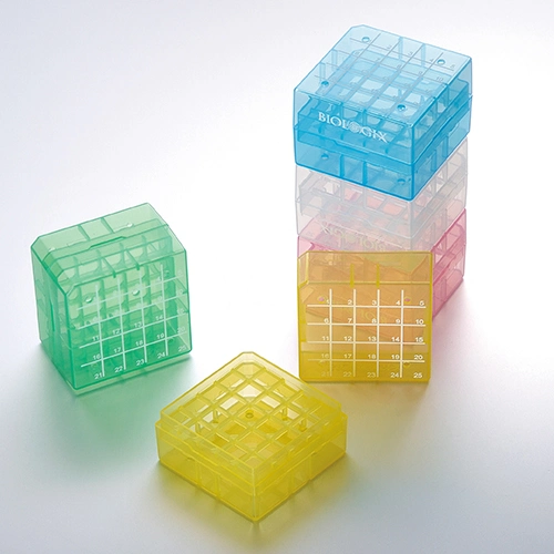 81-Well PP Cryogenic Boxes Assorted Colors 2 Inch High