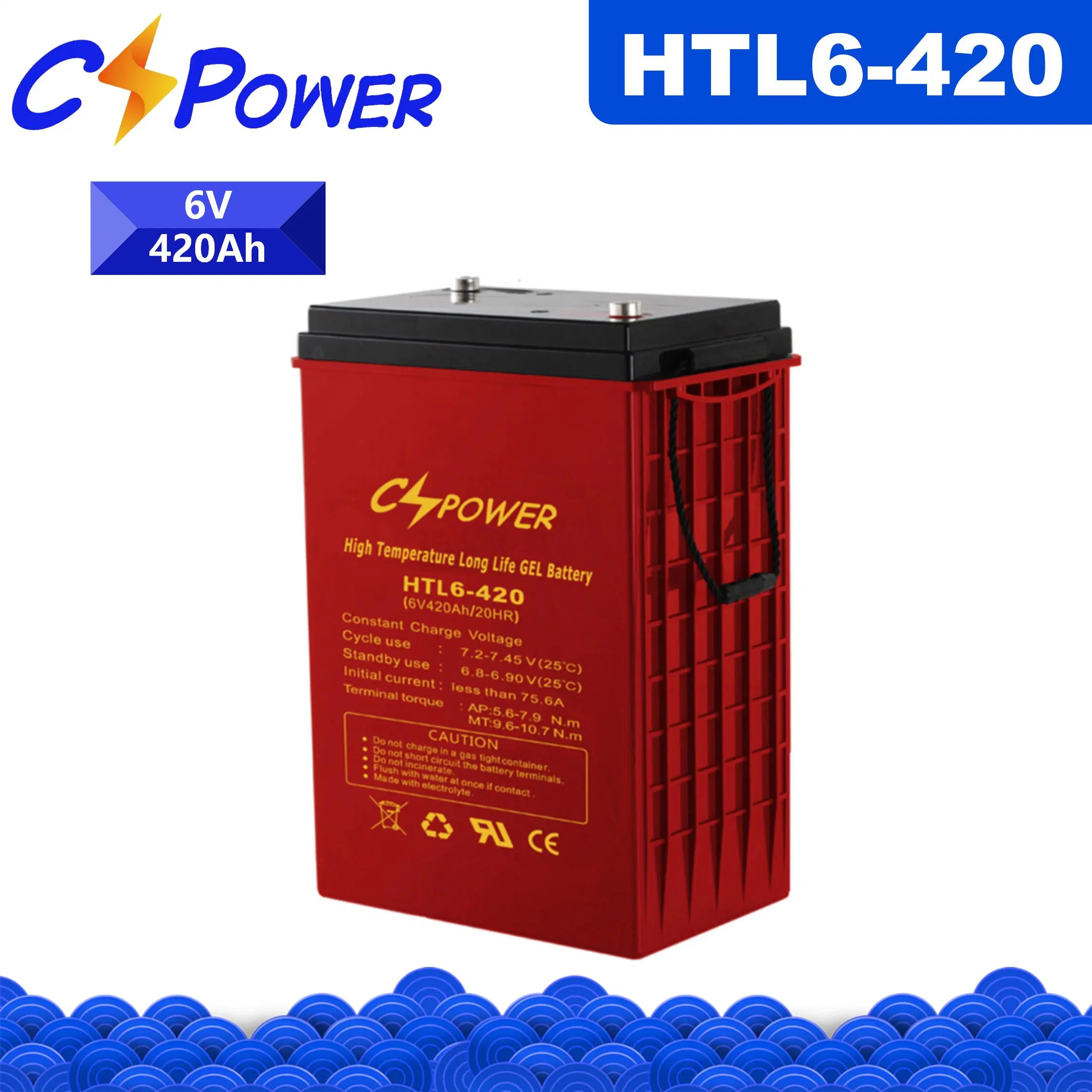 Cspower Battery Kf6-420ah 3 Years Warranty 6V420ah Deep Cycle Gel Solar Battery for Solar System