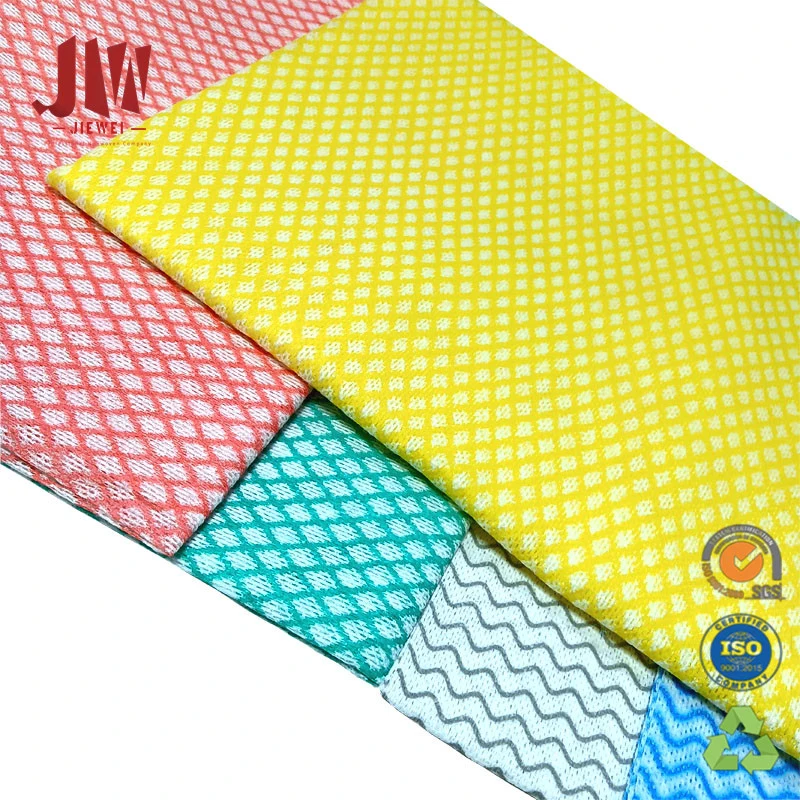 Patrón de onda Spunlace tela no tejida Limpieza de Cocina paño de toallitas multiuso Producto de limpieza de toallas