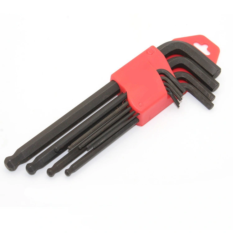 Metric S2 Black Hardware Hand Tools 9PCS Hex Wrench Set