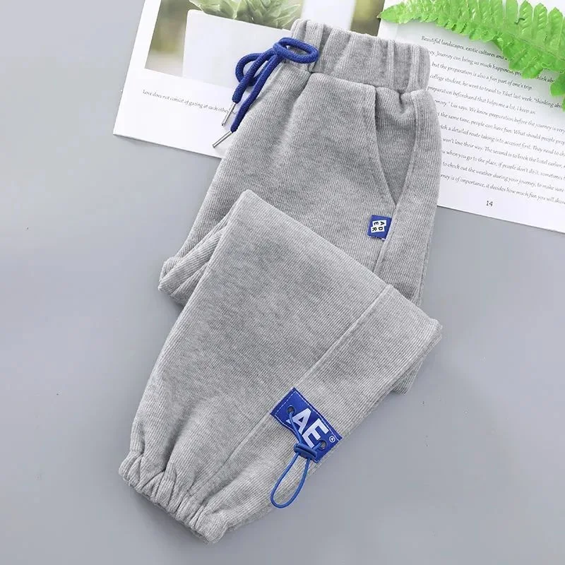 Girls&prime; Autumn Sweatpants 2022 New Thin Cotton Children&prime; S Casual Sweatpants Medium and Large Girls&prime; Loose Legged Trouserssports Wear