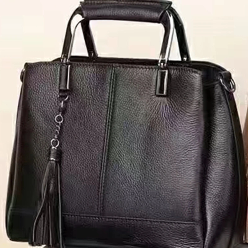 Verdadeiro Leather Tote Bags Computador Senhoras Mala Cowhide Ombro Bag