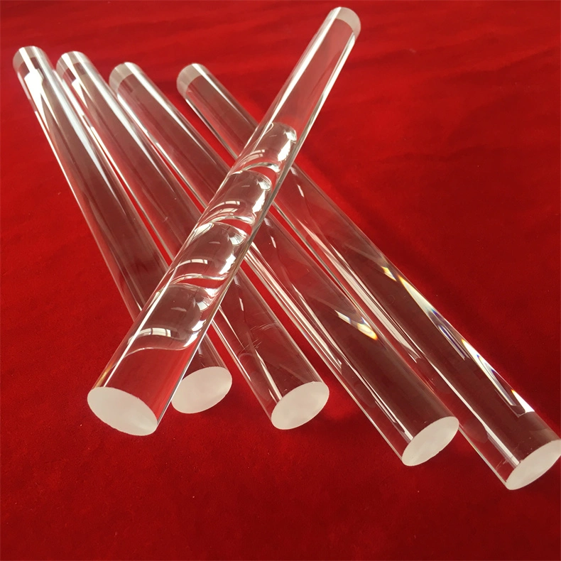 Customized High Purity Transparent Temperature Resistance Good Light Transmittance Quartz Glass Rod