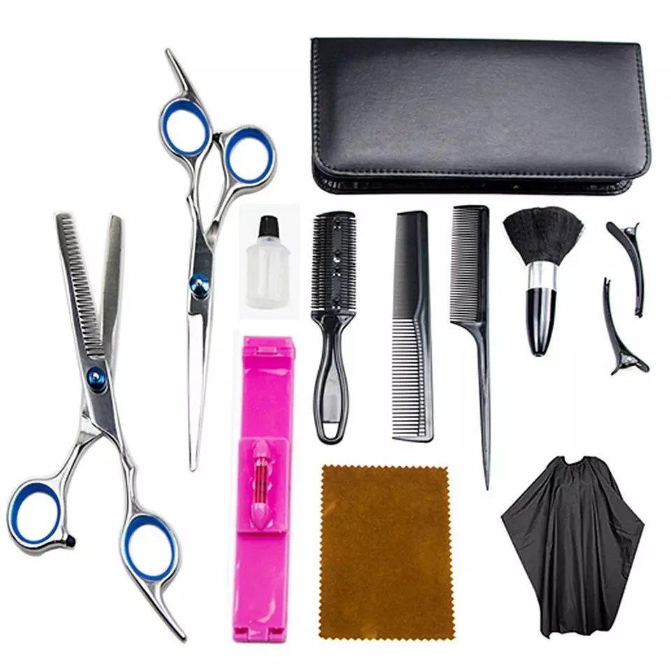 Yaeshii Professional Barber Hair Scissors 13PCS Set Home Stainless Steel Hair Cutting Hair Shears Tools