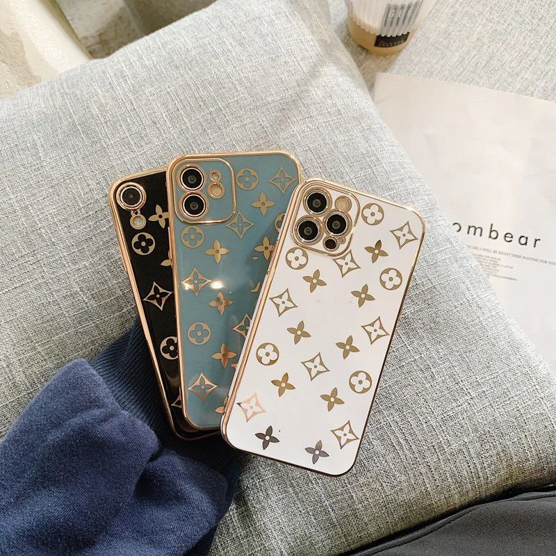 Electrochapado 8plus Apple 12 Mobile Phone Case Phone11 Anti-Fall R Femenina Xsmax All-inclusive 7 Conjuntos de E Soft 6-Hole Mobile Phone Case.