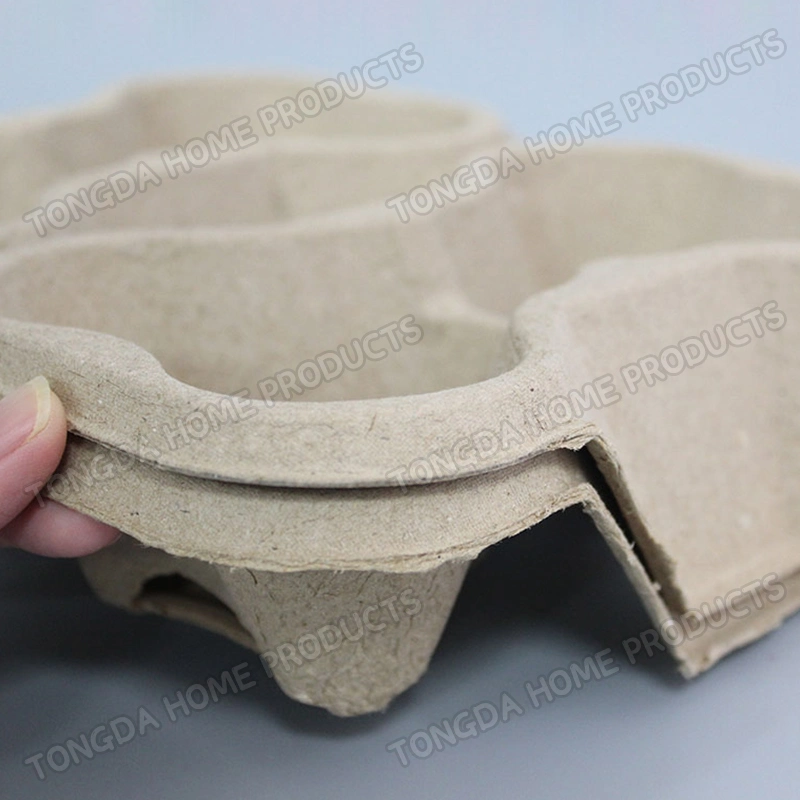 Hot Saling Take Away Biodegradable Disposable Pulp Carrier 4 Paper Cup Holder Tray